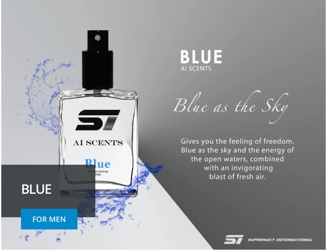 Ai Scents Blue fragrance visual for men